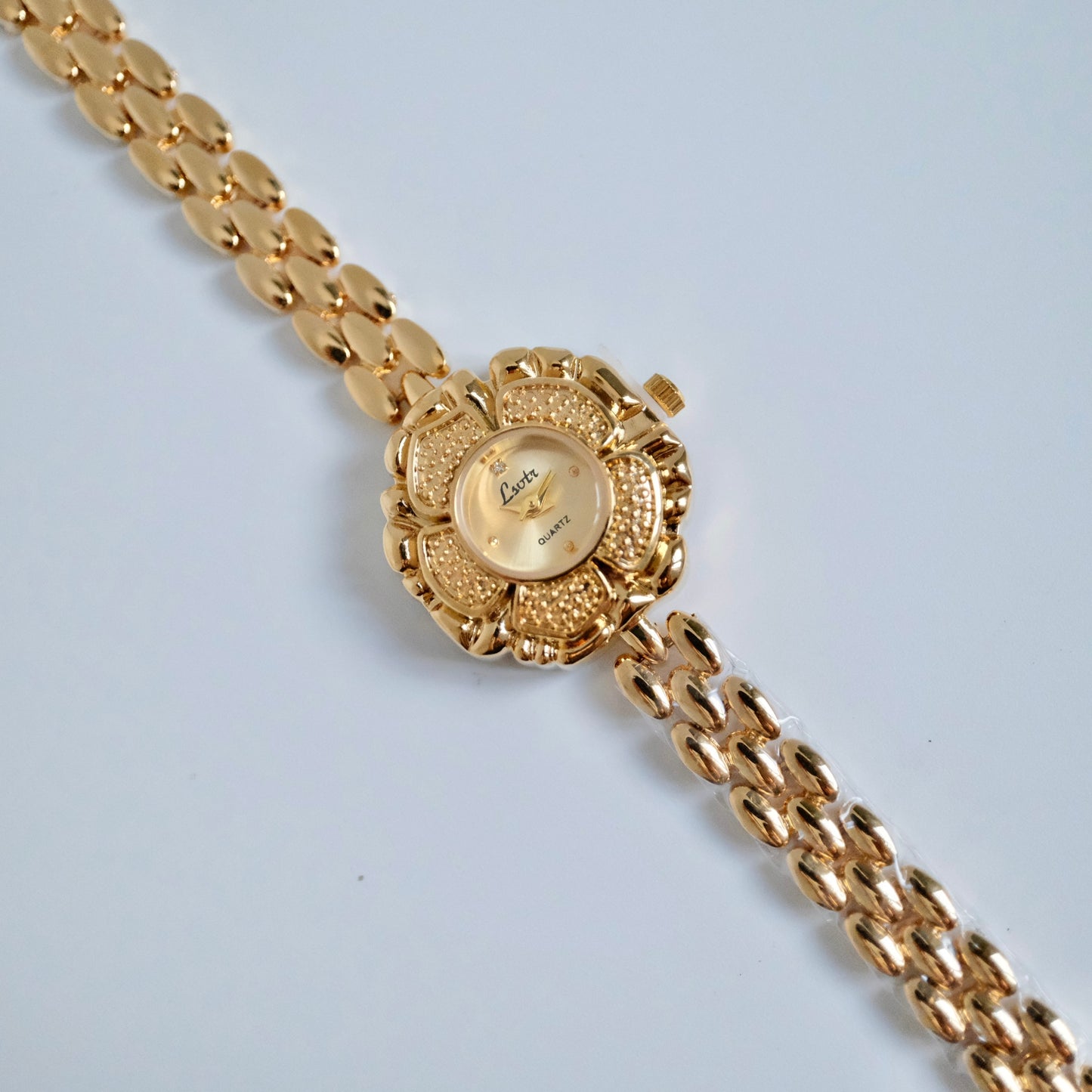 Gold Flower Vintage Watch