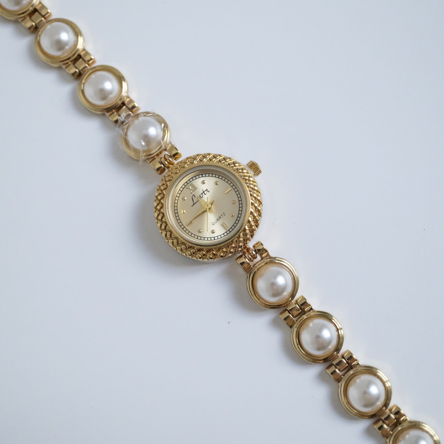 Gold Pearl Dainty Watch